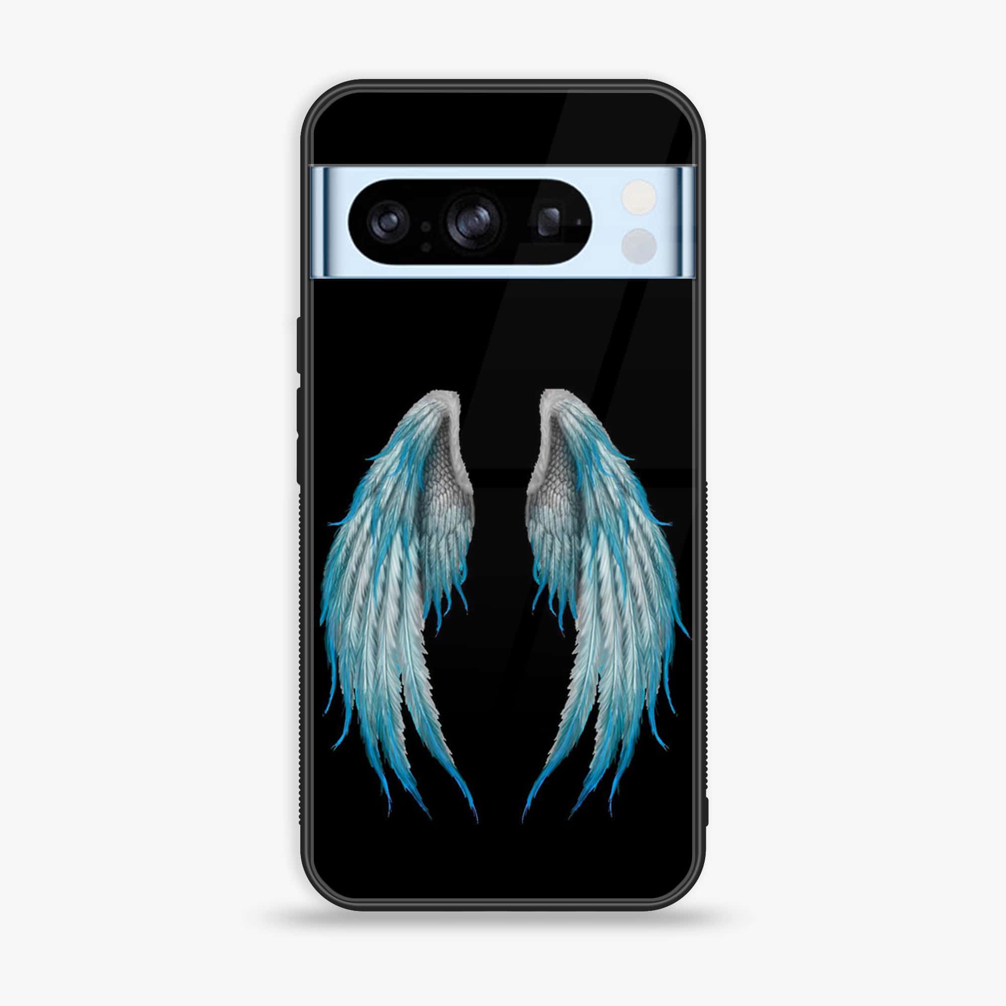 Google Pixel 8 Pro - Angel Wings Series - Premium Printed Glass soft Bumper shock Proof Case