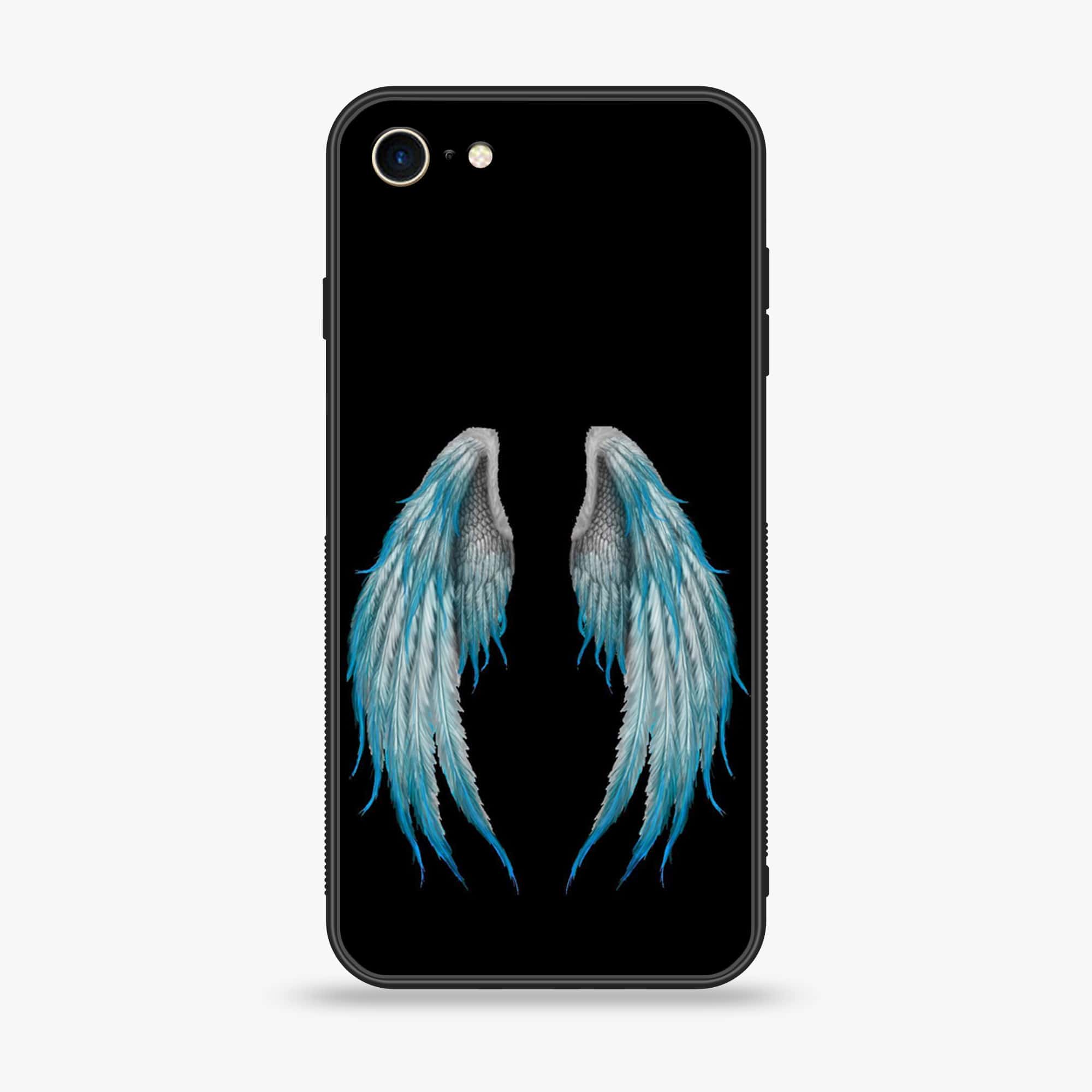iPhone 7 - Angel wings Series - Premium Printed Glass soft Bumper shock Proof Case