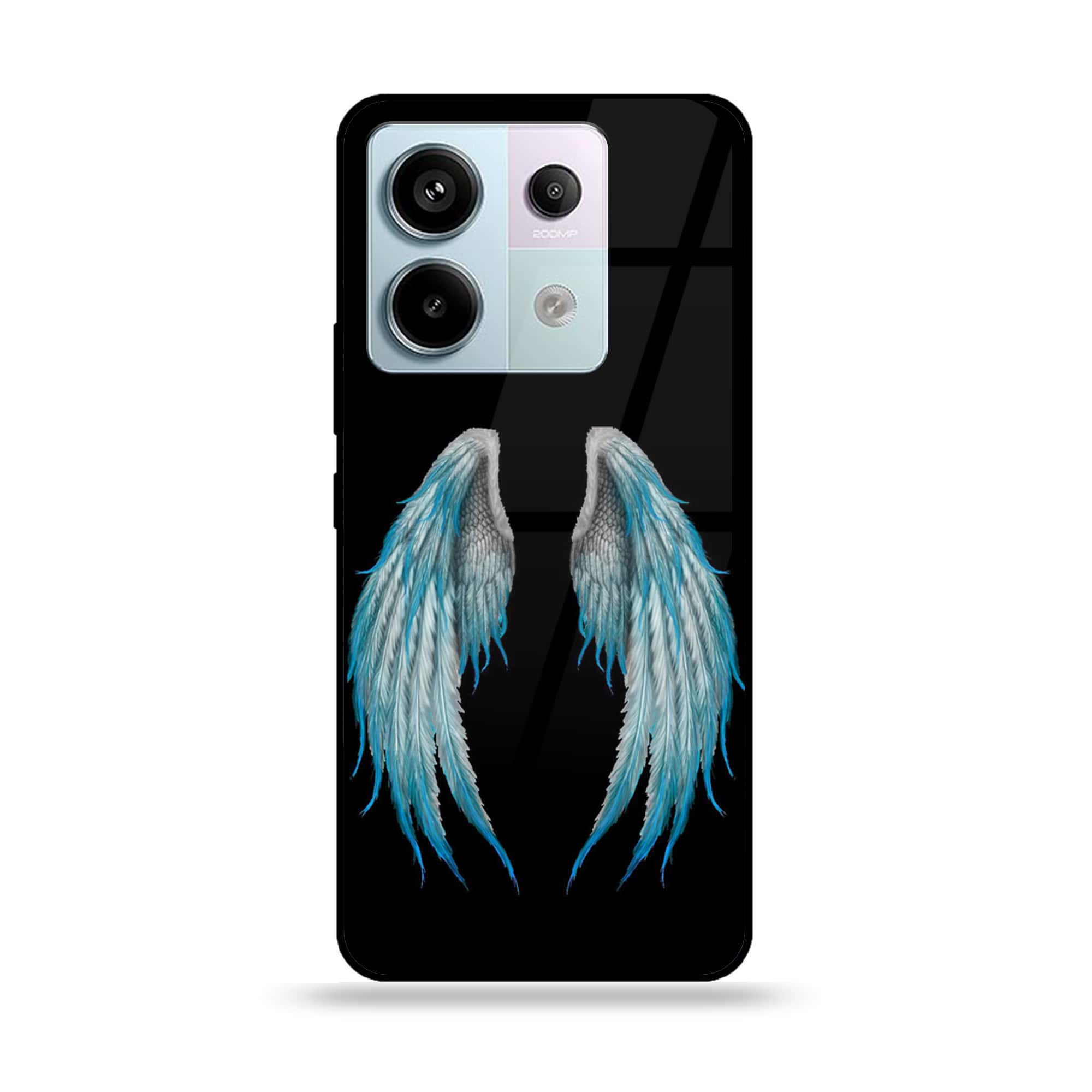 Redmi Note 13 Pro 4G - Angel Wings Series - Premium Printed Glass soft Bumper shock Proof Case