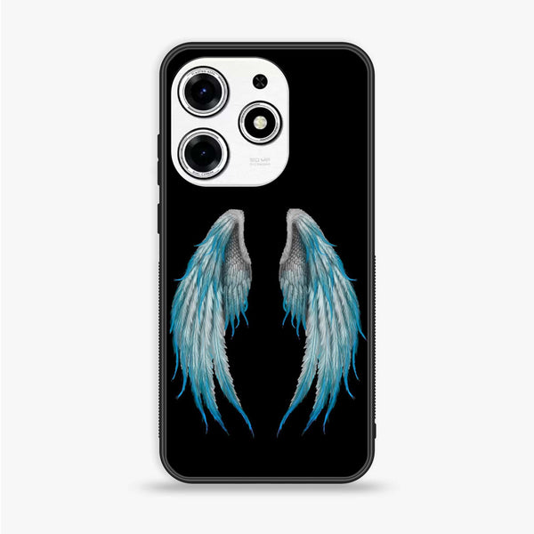 Tecno Spark 10 Pro - Angel Wings Design 4 - Premium Printed Glass soft Bumper shock Proof Case CS-14503