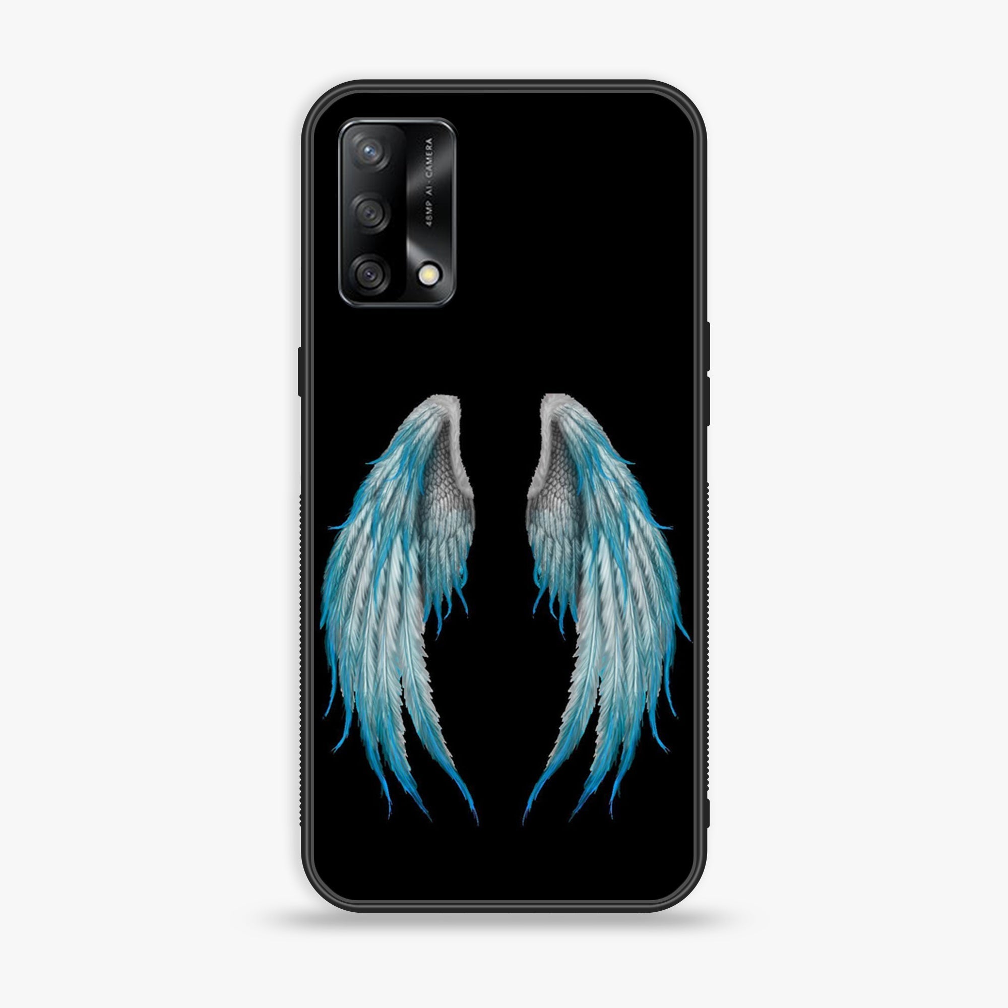 Oppo F19s- Angel Wings Series - Premium Metal Printed soft Bumper shock Proof Case