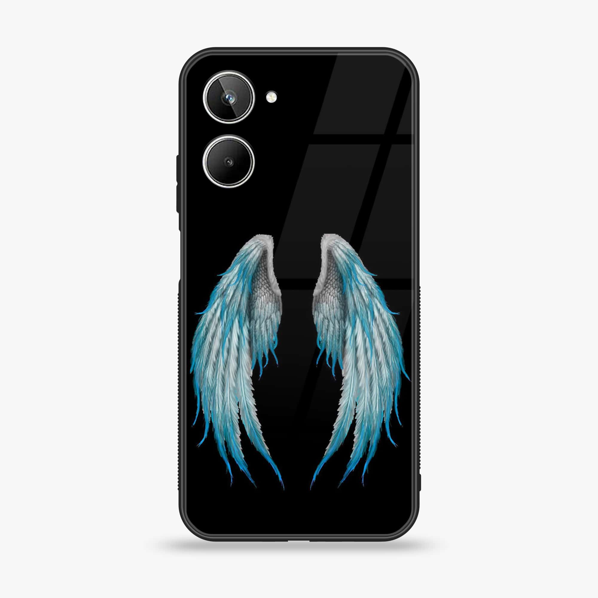 Realme 10 4G - Angel wings Series - Premium Printed Glass soft Bumper shock Proof Case