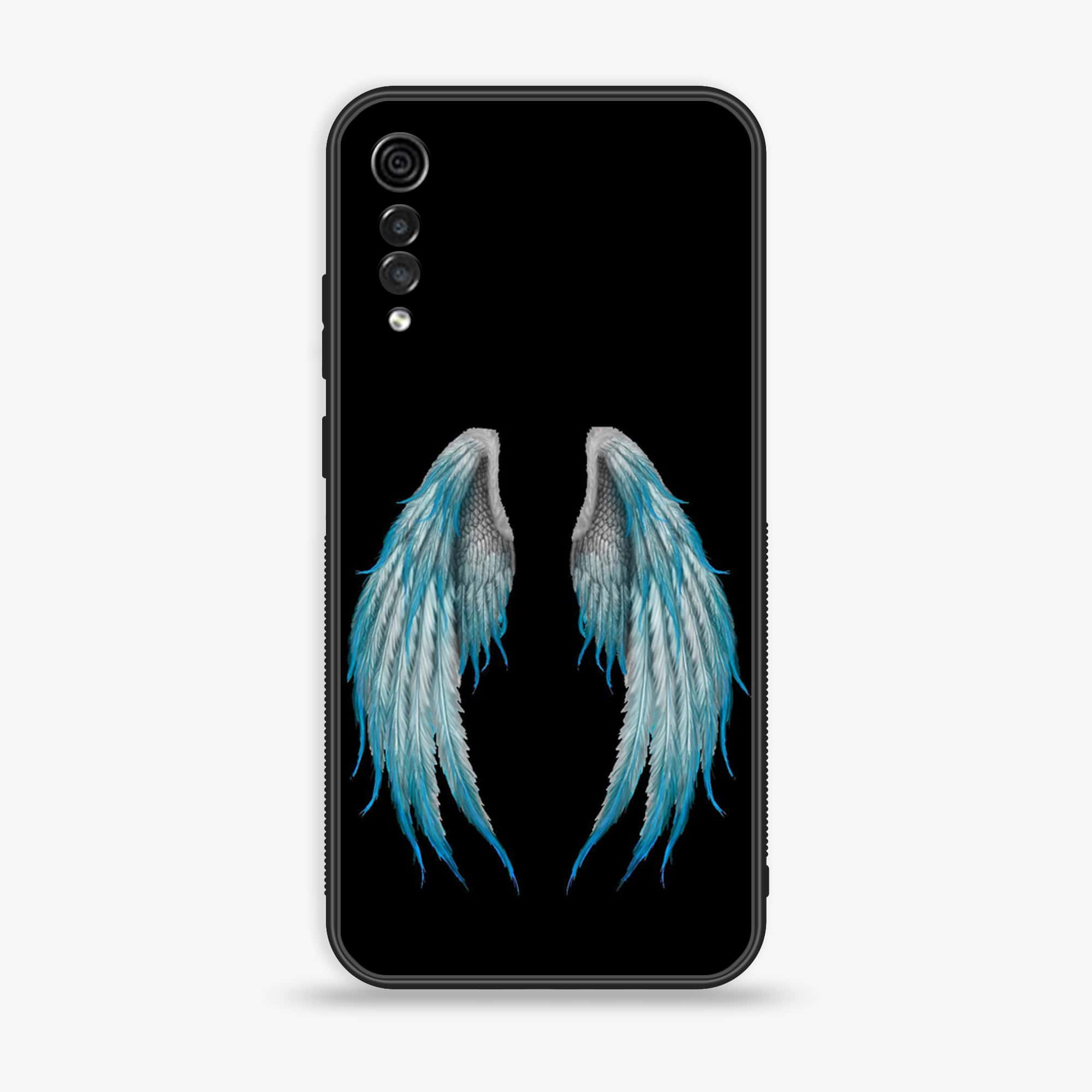 LG Velvet - Angel Wings Series - Premium Printed Glass soft Bumper shock Proof Case