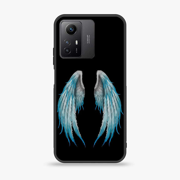 Xiaomi Redmi Note 12S - Angel Wings Design 4- Premium Printed Glass soft Bumper shock Proof Case CS-12674