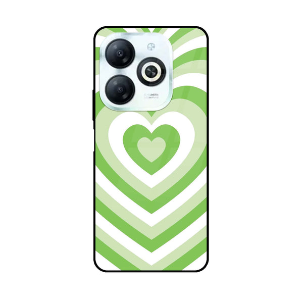 Infinix Hot 40i - Heart Beat Design 10 - Premium Printed Glass soft Bumper shock Proof Case CS-7375