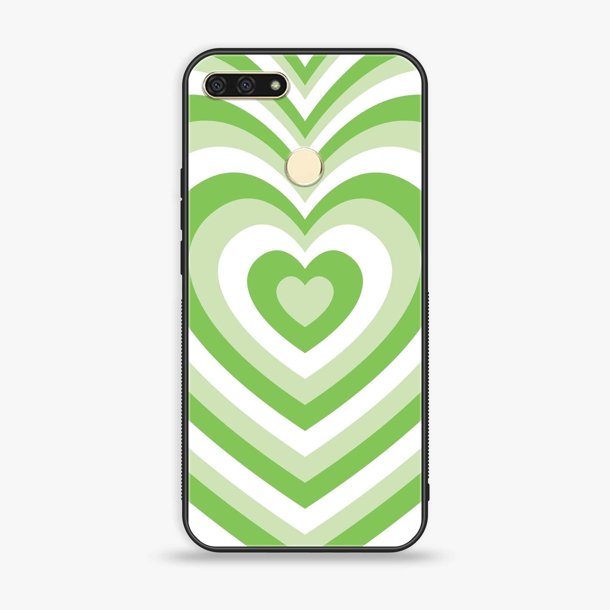 Huawei Y6 2018/Honor Play 7A - Heart Beat Series - Premium Printed Glass soft Bumper shock Proof Case