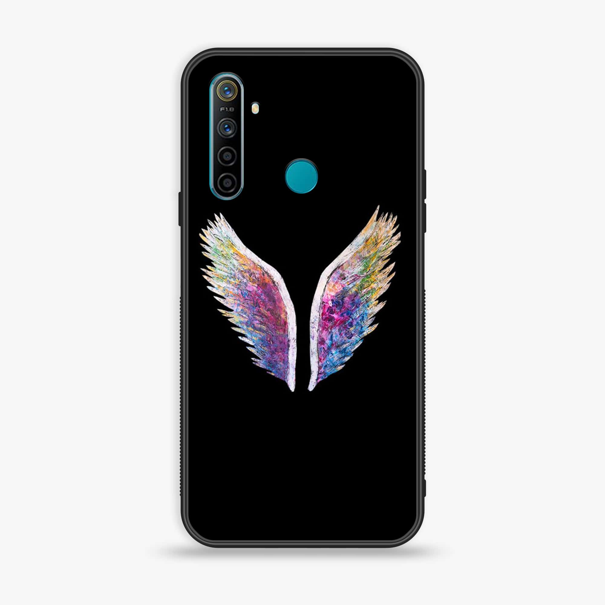 Realme Narzo 10 Angel Wings Series Premium Printed Glass soft Bumper shock Proof Case