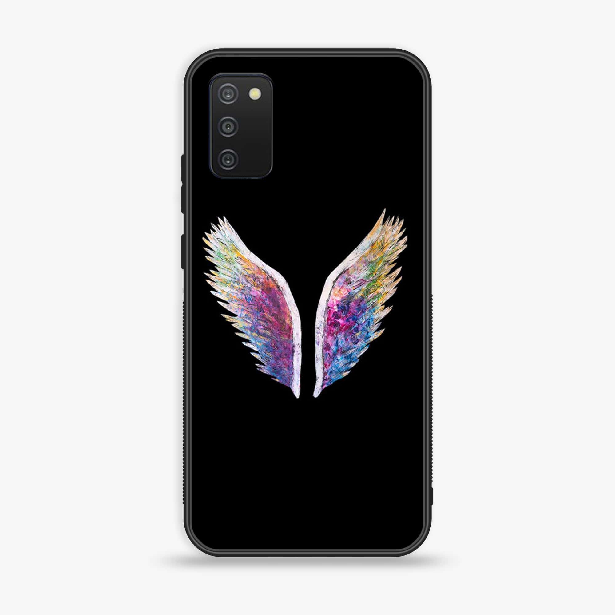 Samsung Galaxy A03s - Angel Wings Series - Premium Printed Glass soft Bumper shock Proof Case