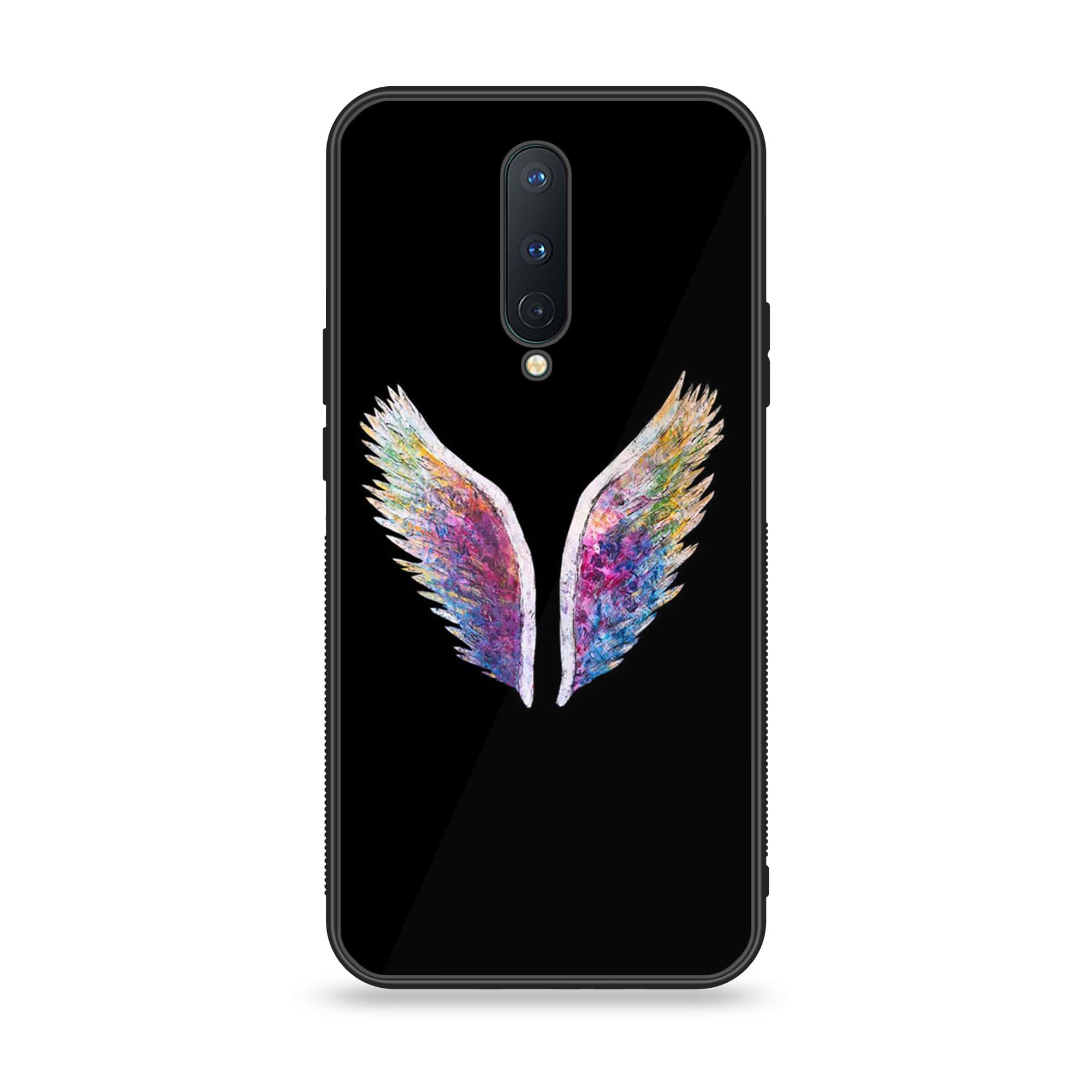 OnePlus 8 - Angel Wings Series - Premium Printed Glass soft Bumper shock Proof Case