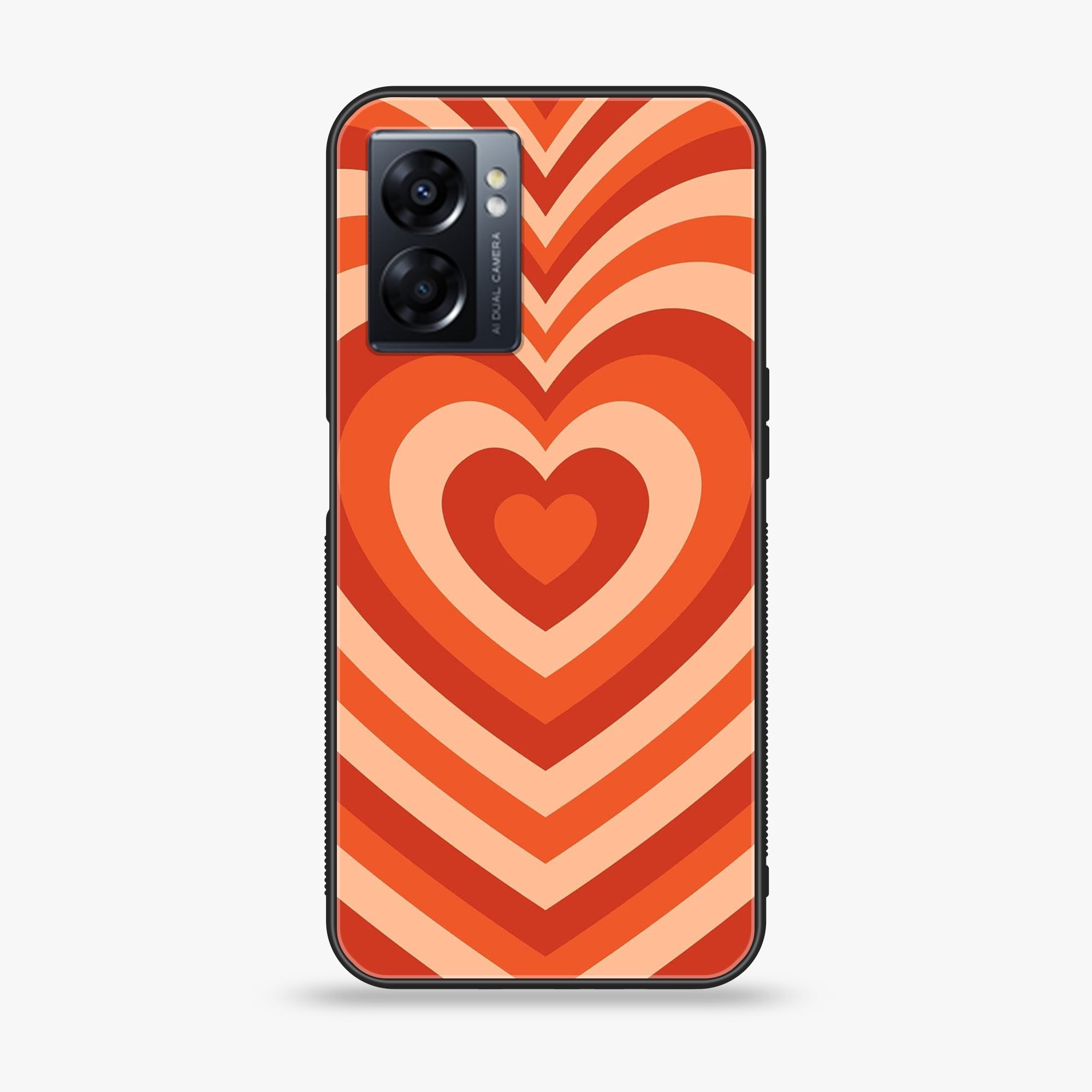 Oppo A77 4G - Heart Beat Series - Premium Metal Printed soft Bumper shock Proof Case