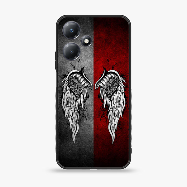 Infinix Hot 30i - Angel Wings Design 2 - Premium Printed Glass soft Bumper shock Proof Case CS-24758 CS-25152