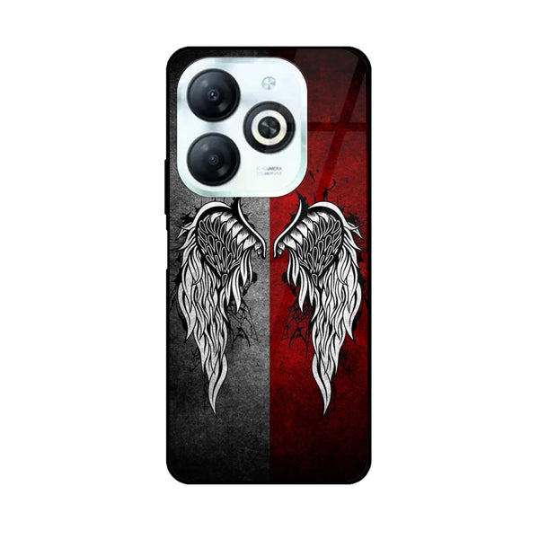 Tecno Spark Go 2024 - Angel Wings Series Design 2 - Premium Printed Glass soft Bumper shock Proof Case CS-23601 CS-25156