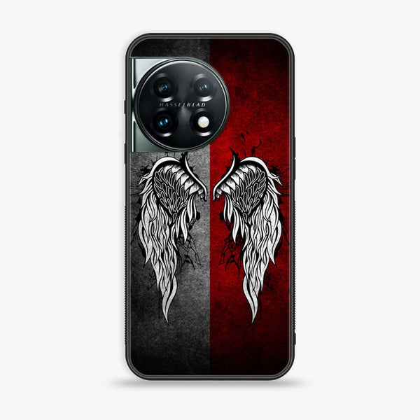 OnePlus 11R - Angel Wings Design 2- Premium Metal Printed soft Bumper Shock Proof Case CS-17988