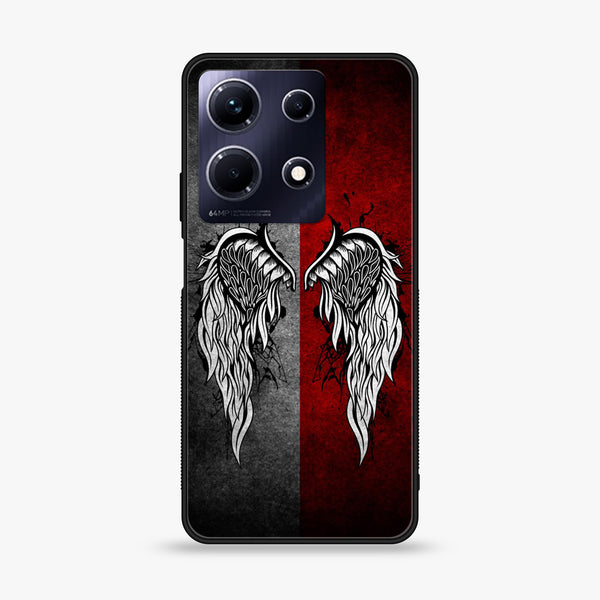 Infinix Note 30 - Angel Wings Design 2 - Premium Printed Glass soft Bumper shock Proof Case CS-22930