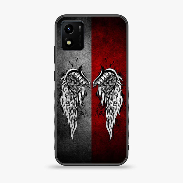 VIVO Y01 Angel Wings Series Premium Printed Glass soft Bumper shock Proof Case