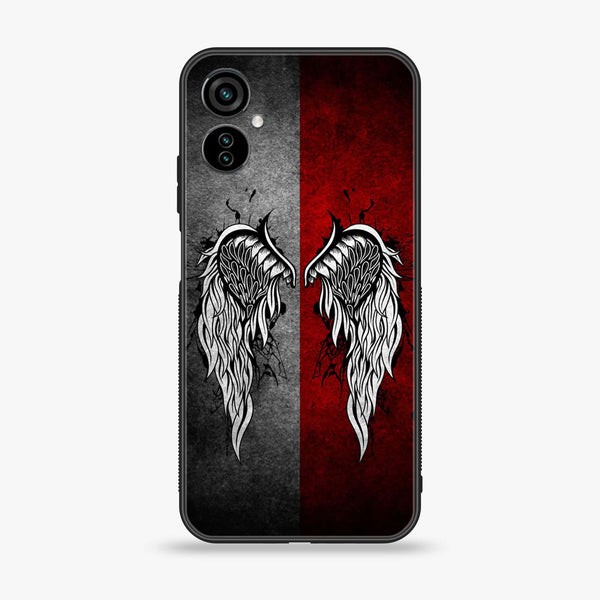 Tecno Camon 19 Neo Angel Wings Series Premium Printed Glass soft Bumper shock Proof Case