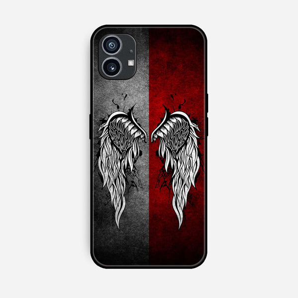Nothing Phone (1)  Angel Wings Series Premium Printed Glass soft Bumper shock Proof Case