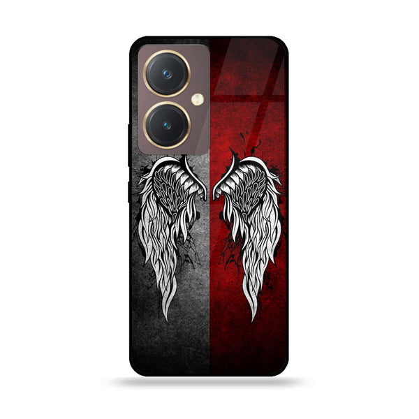 Vivo Y27 - Angel Wings Design 2 - Premium Printed Glass soft Bumper shock Proof Case CS-15742