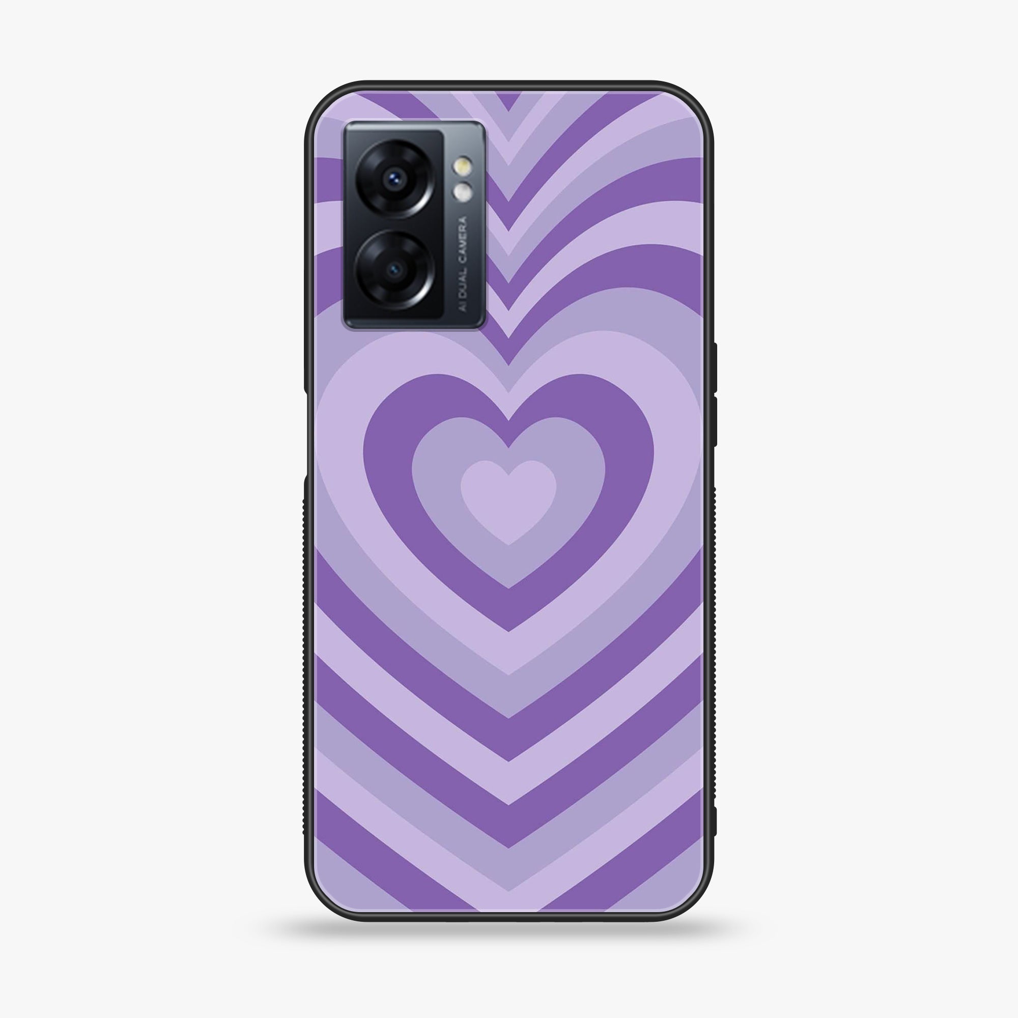 Oppo A77 4G - Heart Beat Series - Premium Metal Printed soft Bumper shock Proof Case