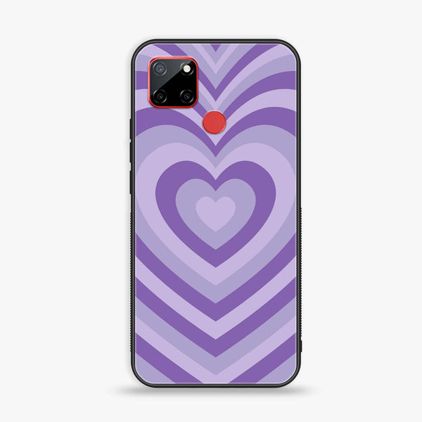 Realme C12 Heart Beat Design 8  Premium Printed Glass soft Bumper shock Proof Case CS-33959