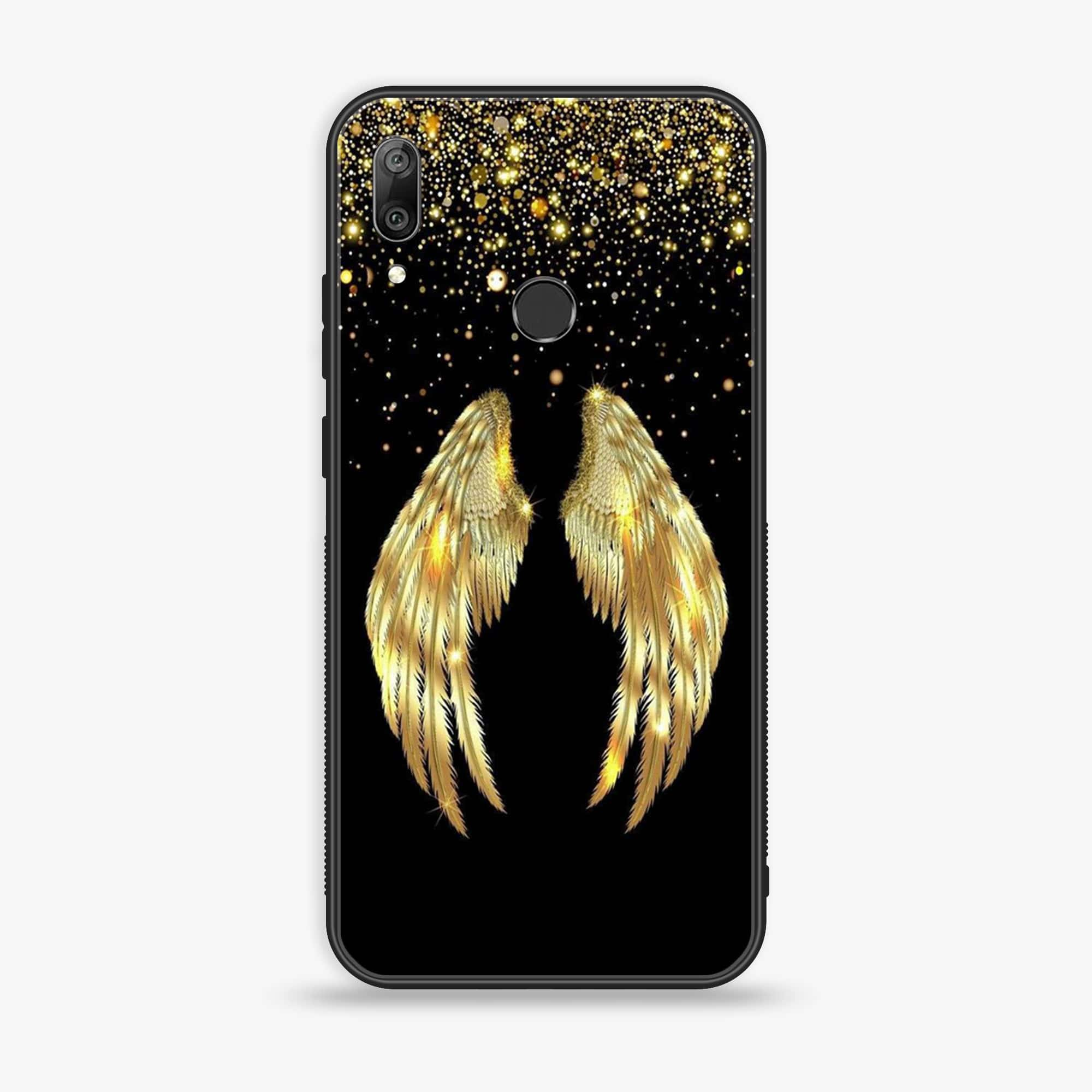 Huawei Y7 Prime (2019) - Angel Wings Series - Premium Printed Glass soft Bumper shock Proof Case