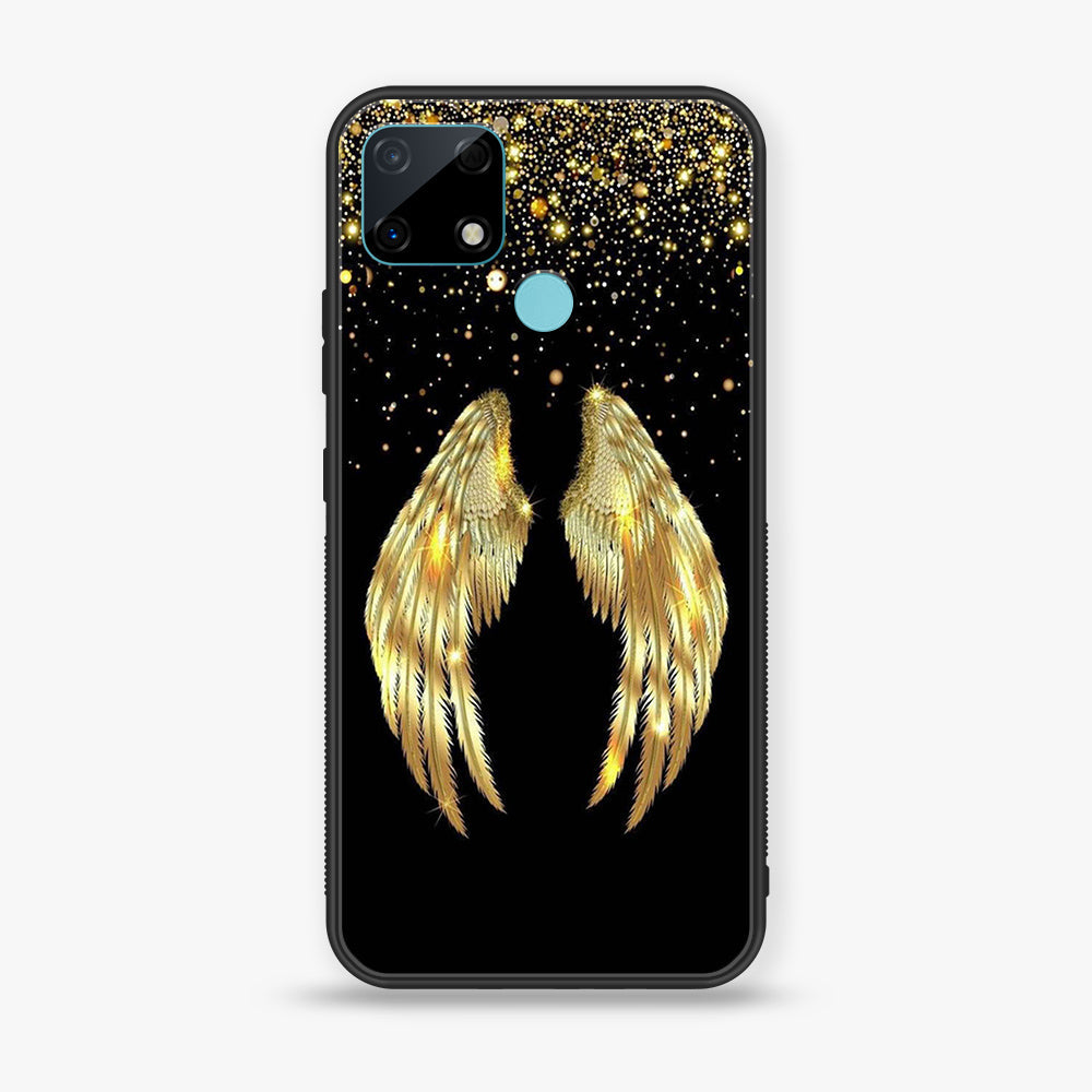 Realme Narzo 30A - Angel Wings Series - Premium Printed Glass soft Bumper shock Proof Case