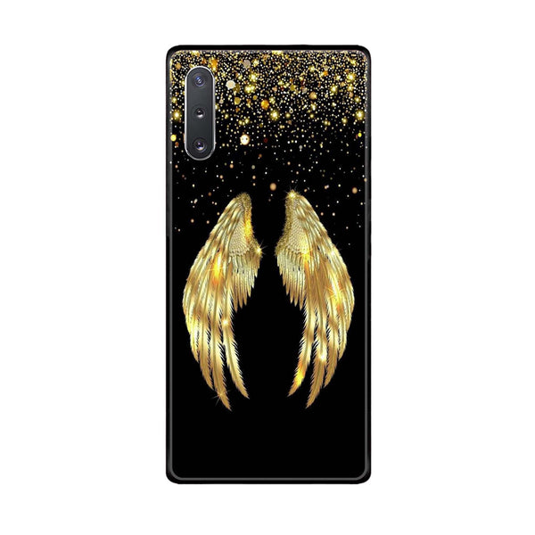 Samsung Galaxy Note 10 Angel Wings Series Premium Printed Glass soft Bumper shock Proof Case