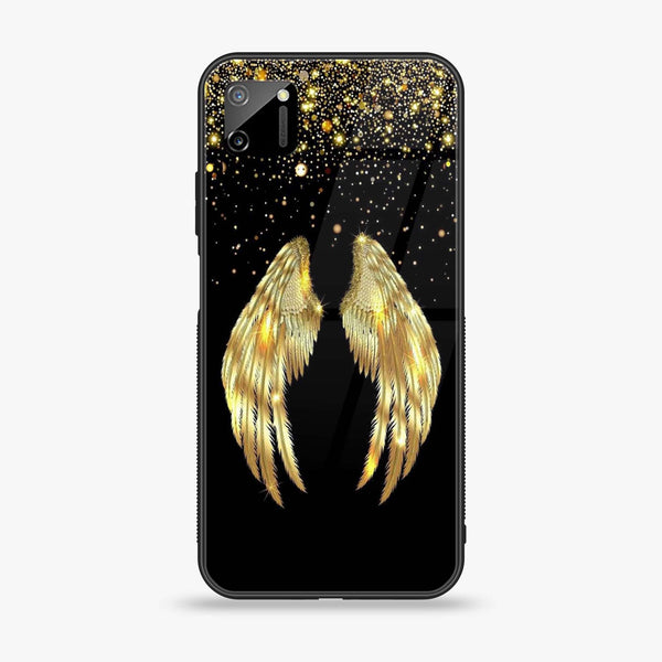 Realme C11- Angel Wings Series - Premium Printed Glass soft Bumper shock Proof Case