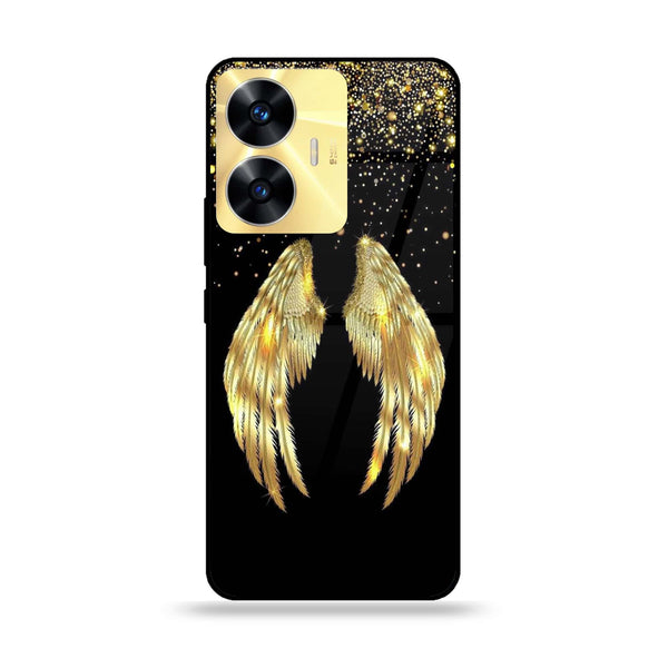 Realme C55 - Angel Wings Series - Premium Printed Glass soft Bumper shock Proof Case