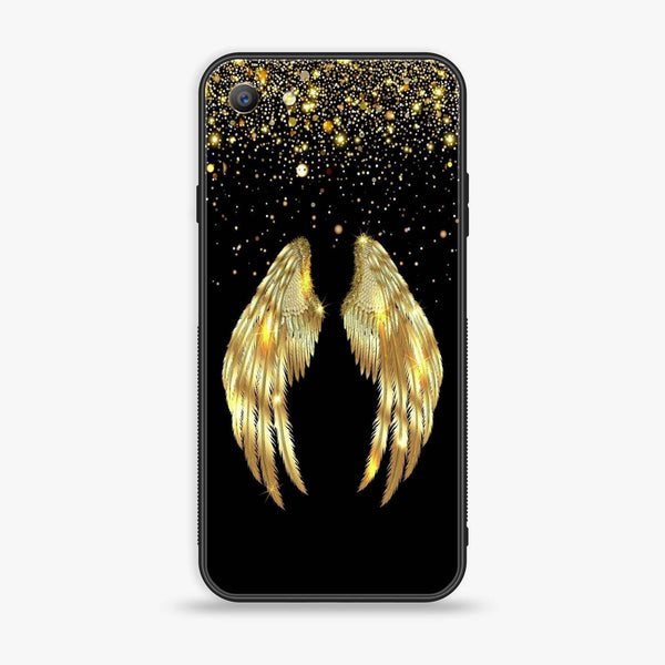 Oppo A57 Angel Wings series Design 1  Premium Printed Glass soft Bumper shock Proof Case CS-35411