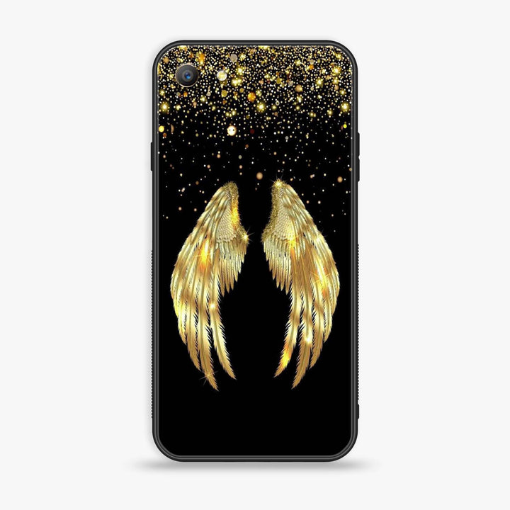 Oppo A57 Angel Wings series Design 1  Premium Printed Glass soft Bumper shock Proof Case CS-35411