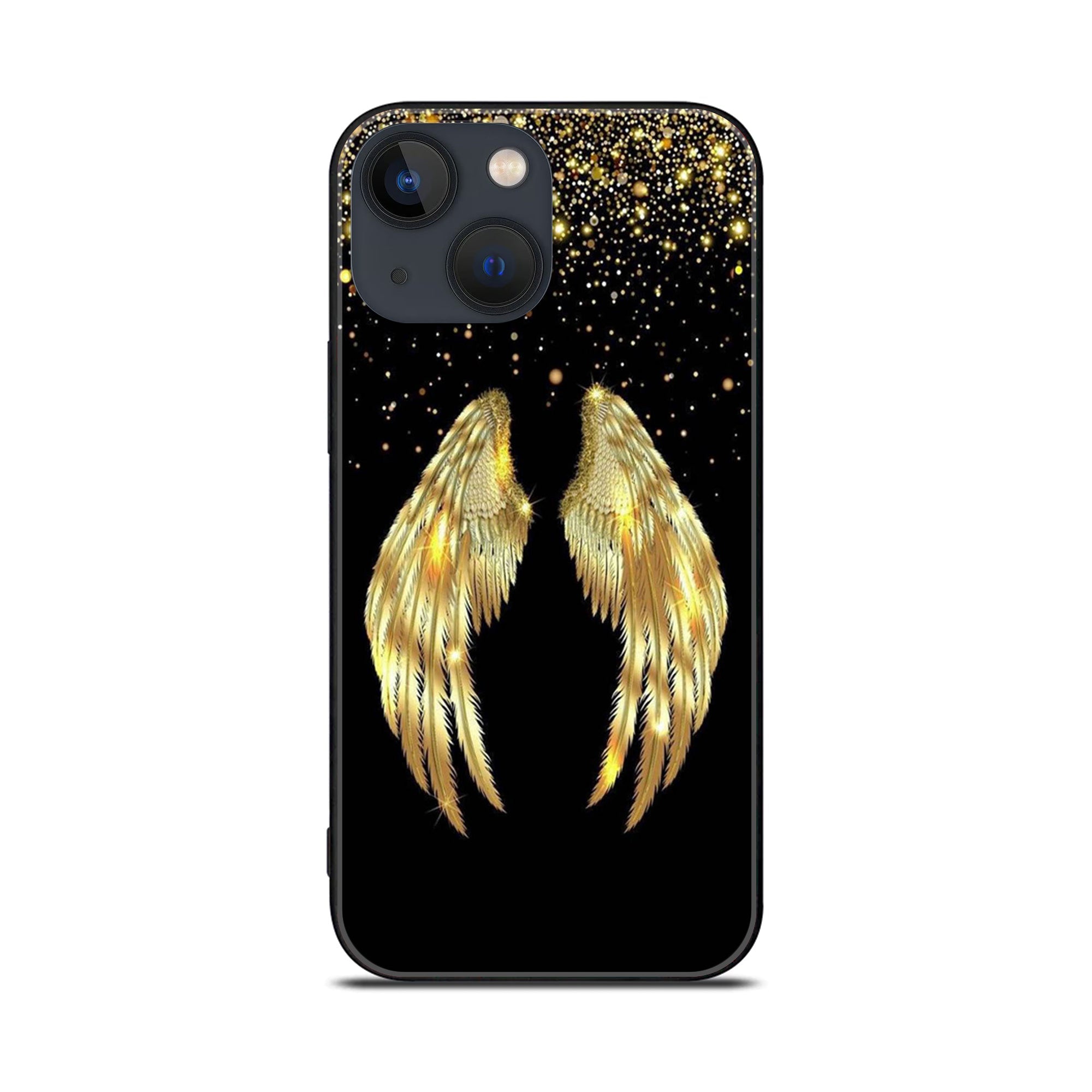 iPhone 14 - Angel Wings Series - Premium Printed Glass soft Bumper shock Proof Case