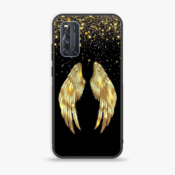 Vivo V19 - Angel Wings Design 1 - Premium Printed Glass soft Bumper shock Proof Case  CS-41125