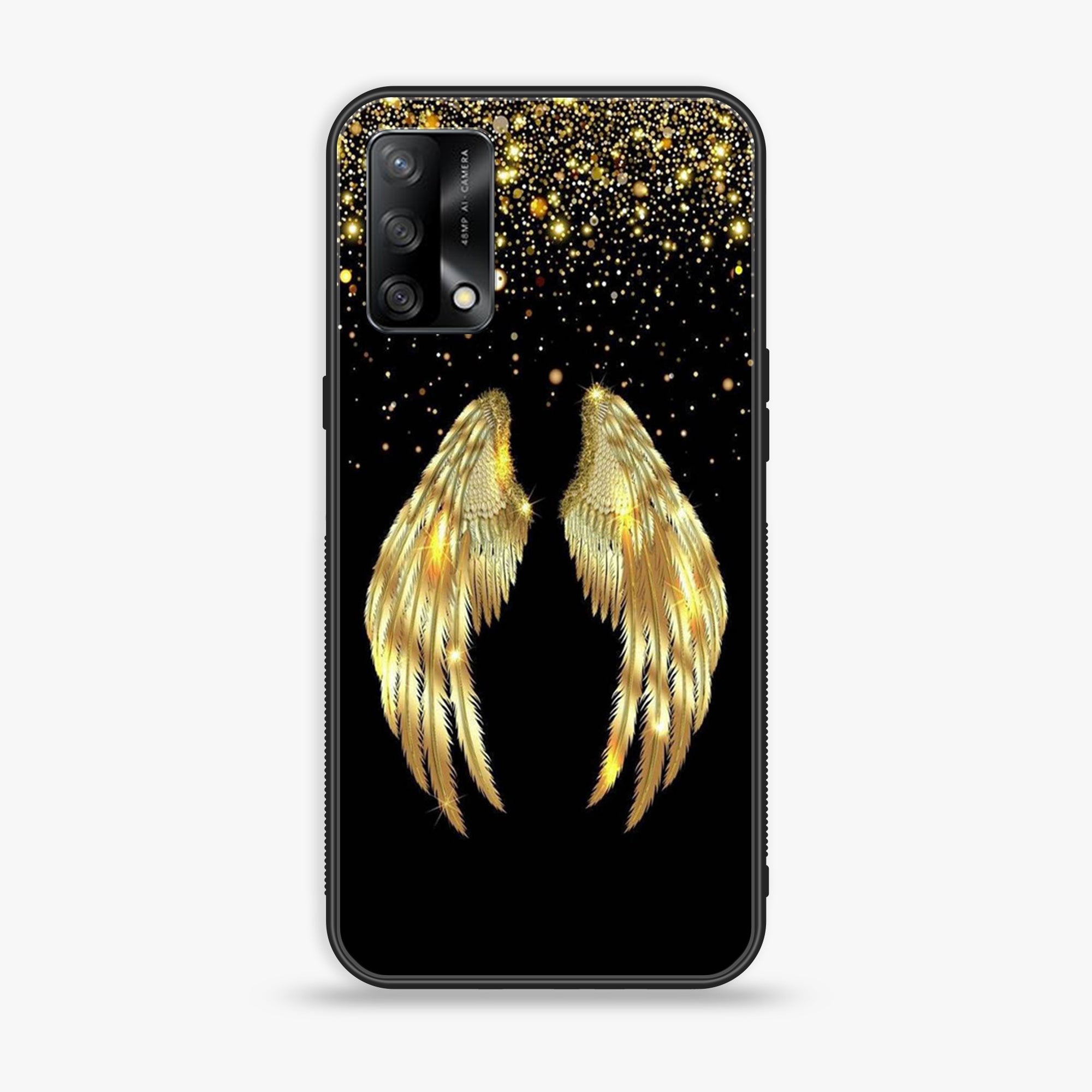 Oppo F19s- Angel Wings Series - Premium Metal Printed soft Bumper shock Proof Case