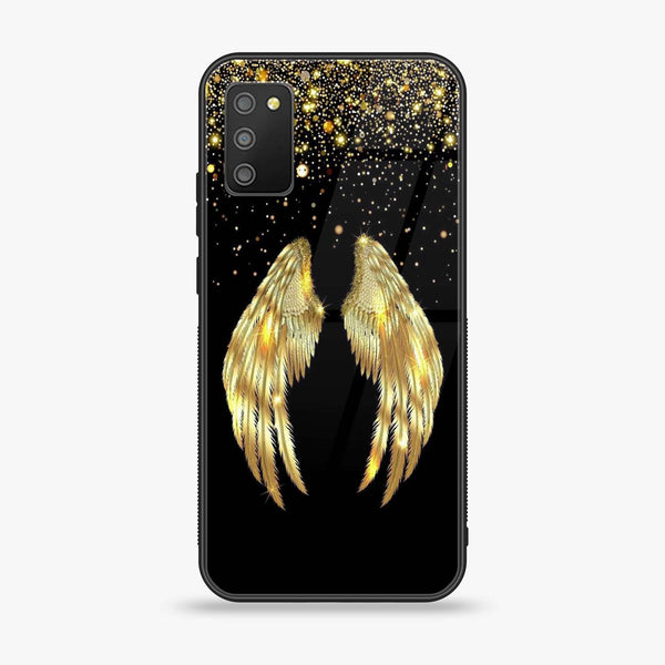 Samsung Galaxy M02s - Angel Wings Series - Premium Printed Glass soft Bumper shock Proof Case