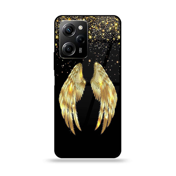 Xiaomi Poco X5 Pro - Angel Wings Series - Premium Printed Glass soft Bumper shock Proof Case
