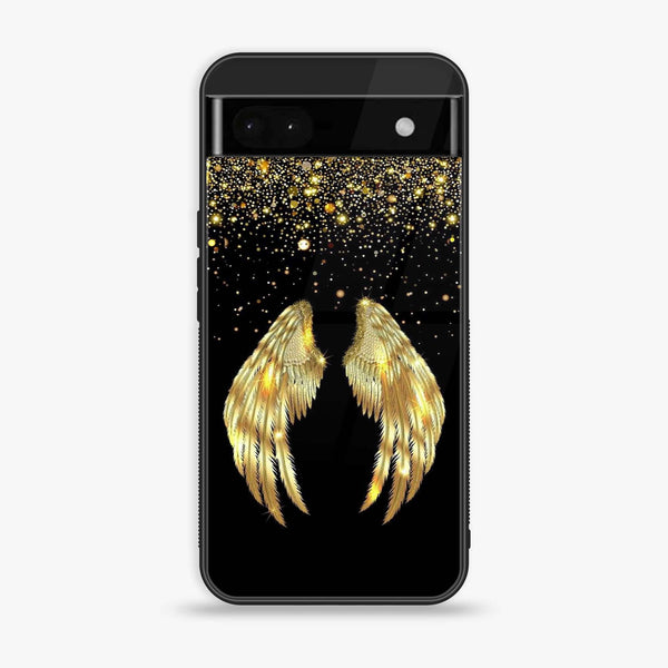 Google Pixel 6A - Angel Wings Series - Premium Printed Glass soft Bumper shock Proof Case