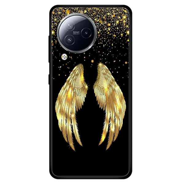 XIAOMI CIVI 3 - Angel Wings Series - Premium Printed Glass soft Bumper shock Proof Case