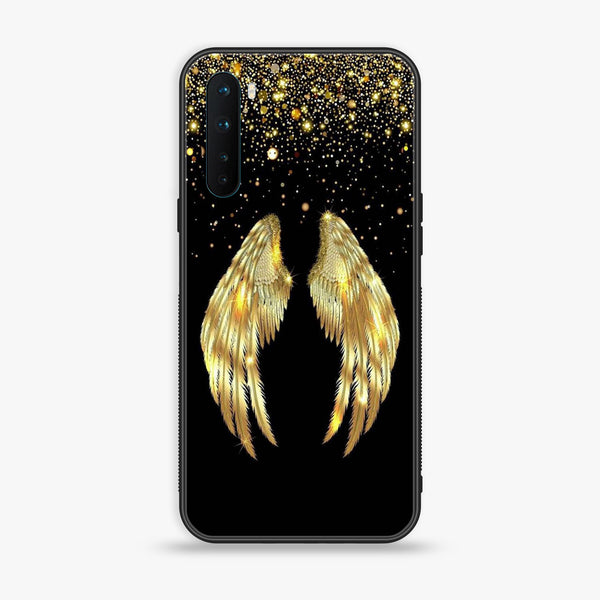OnePlus Nord - Angel Wings Series - Premium Printed Glass soft Bumper shock Proof Case