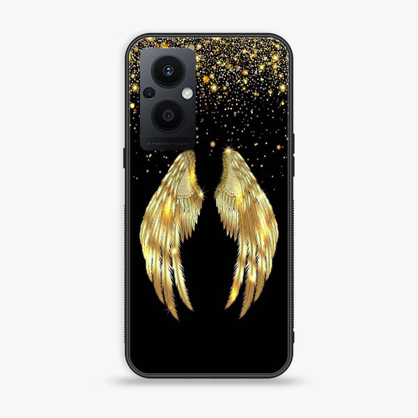 Oppo F21 Pro 5G - Angel Wings Series  Design 1 Premium Printed Glass soft Bumper shock Proof Case  CS-19100