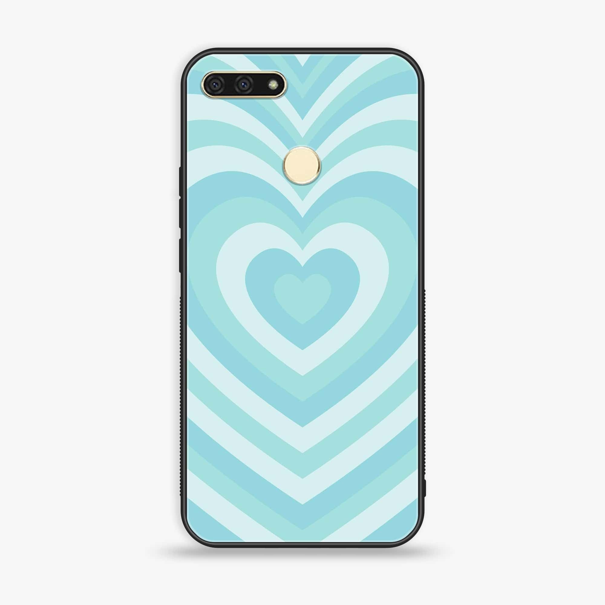 Huawei Y6 2018/Honor Play 7A - Heart Beat Series - Premium Printed Glass soft Bumper shock Proof Case