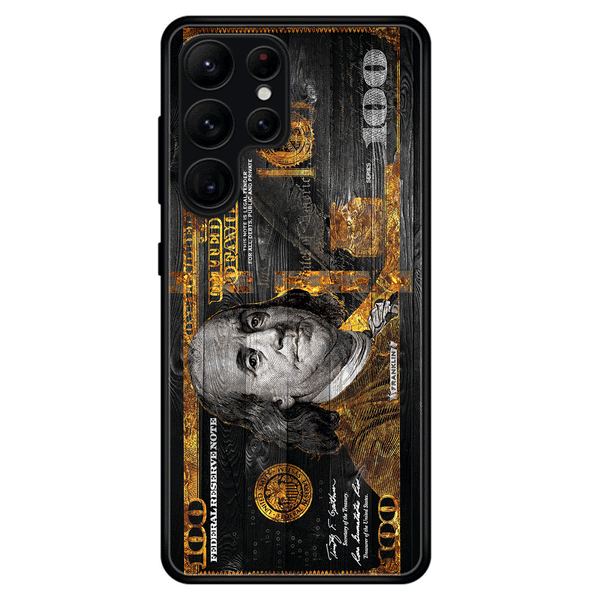 Samsung Galaxy S23 Ultra - Dollar Design 2 - Premium Printed Glass soft Bumper shock Proof Case CS-16389