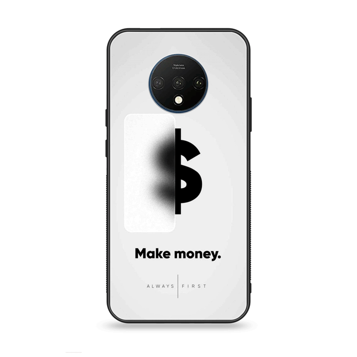 OnePlus 7T - Dollar Design 9 - Premium Metal Printed soft Bumper Shock Proof Case CS-9669 CS-9670 CS-9671