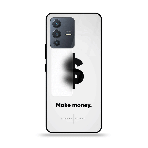 Vivo V23 5G - Dollar Design 9- Premium Printed Glass soft Bumper shock Proof Case CS-50151