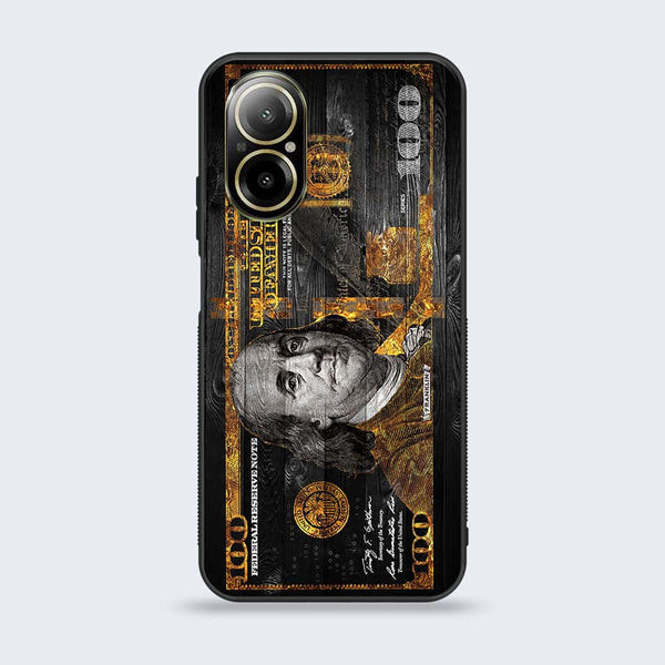 Realme C67 - Dollar Series - Premium Printed Glass soft Bumper shock Proof Case