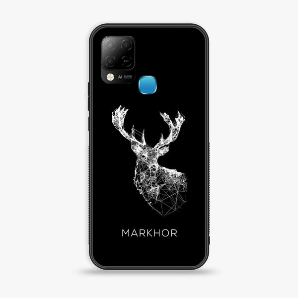 Infinix Hot 10s Markhor Design 4 Premium Printed Glass soft Bumper shock Proof Case CS-20649