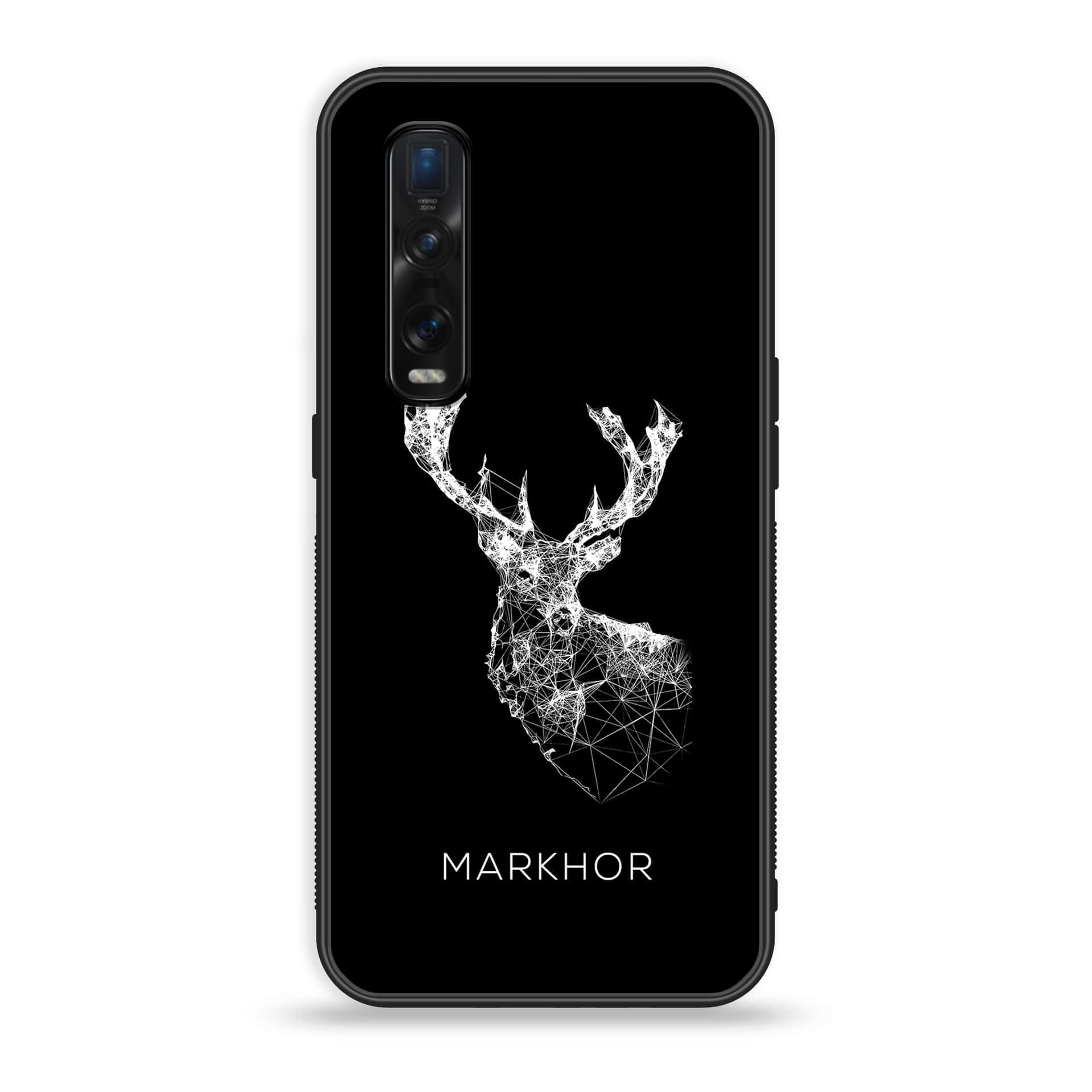 Oppo Find X2 Pro -Markhor Series - Premium Printed Glass soft Bumper shock Proof Case
