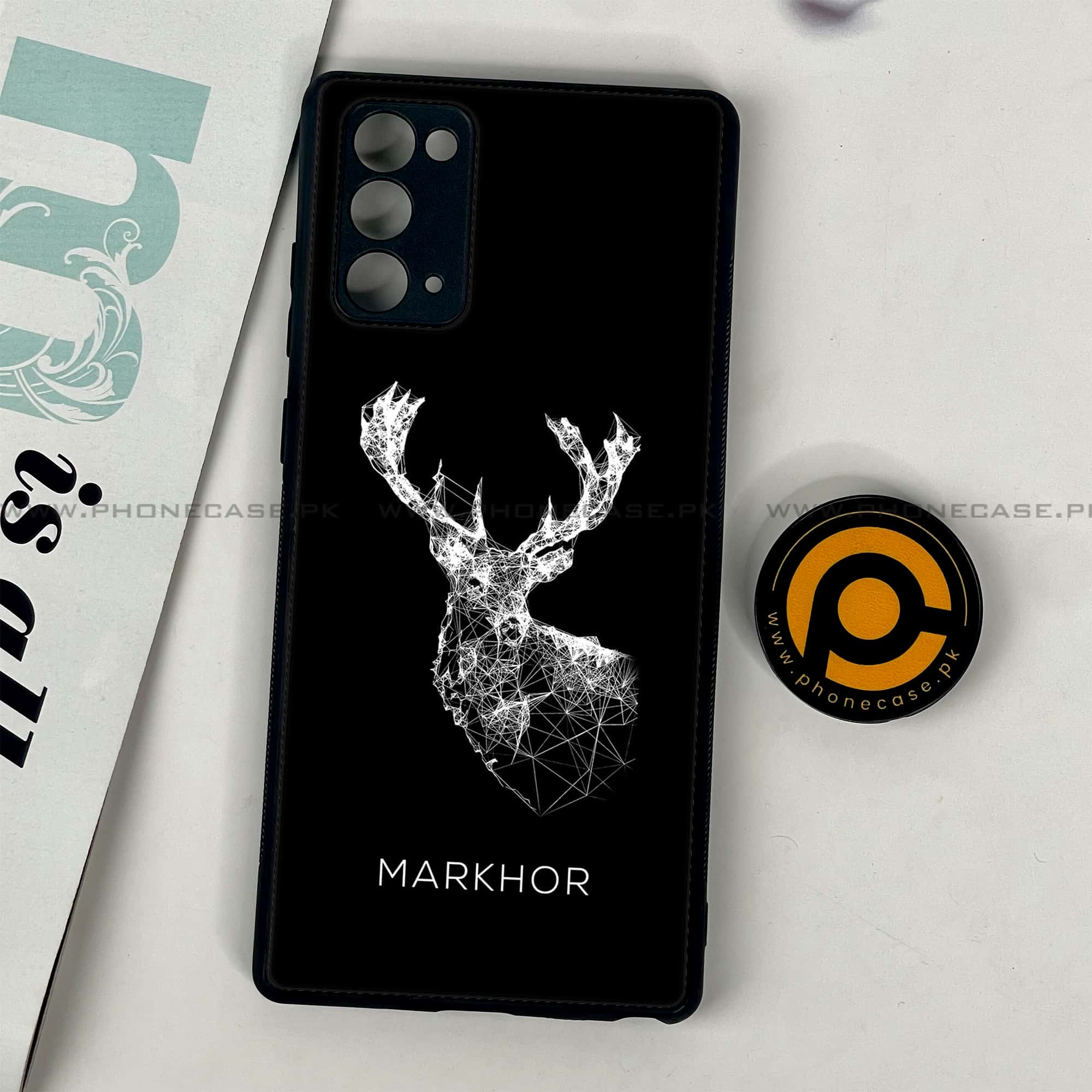 Samsung Galaxy Note 20 - Markhor Series - Premium Printed Glass soft Bumper shock Proof Case