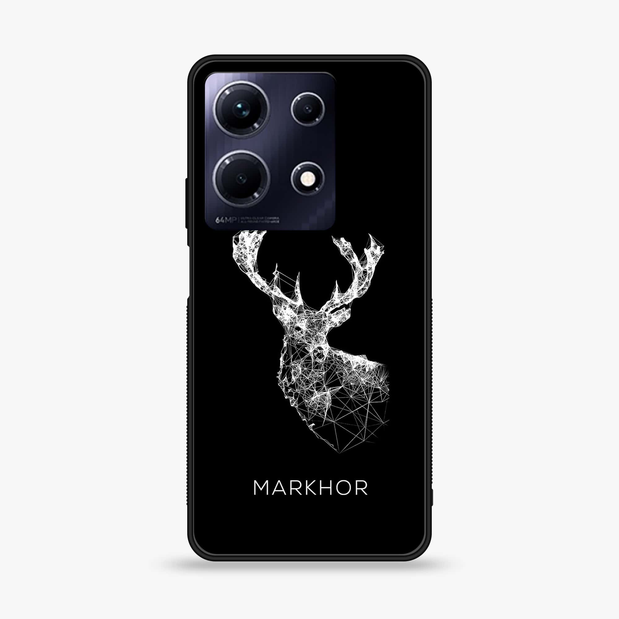 Infinix Note 30 - Markhor Series - Premium Printed Glass soft Bumper shock Proof Case