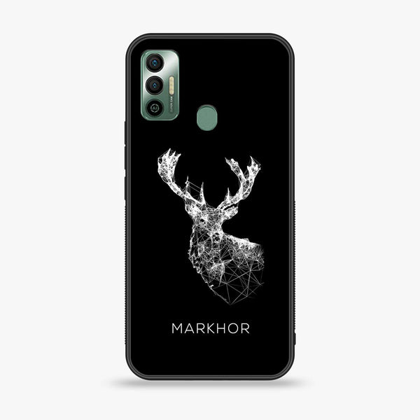 Tecno Spark 7 Markhor Design 4  Premium Printed Glass soft Bumper shock Proof Case  CS-34029